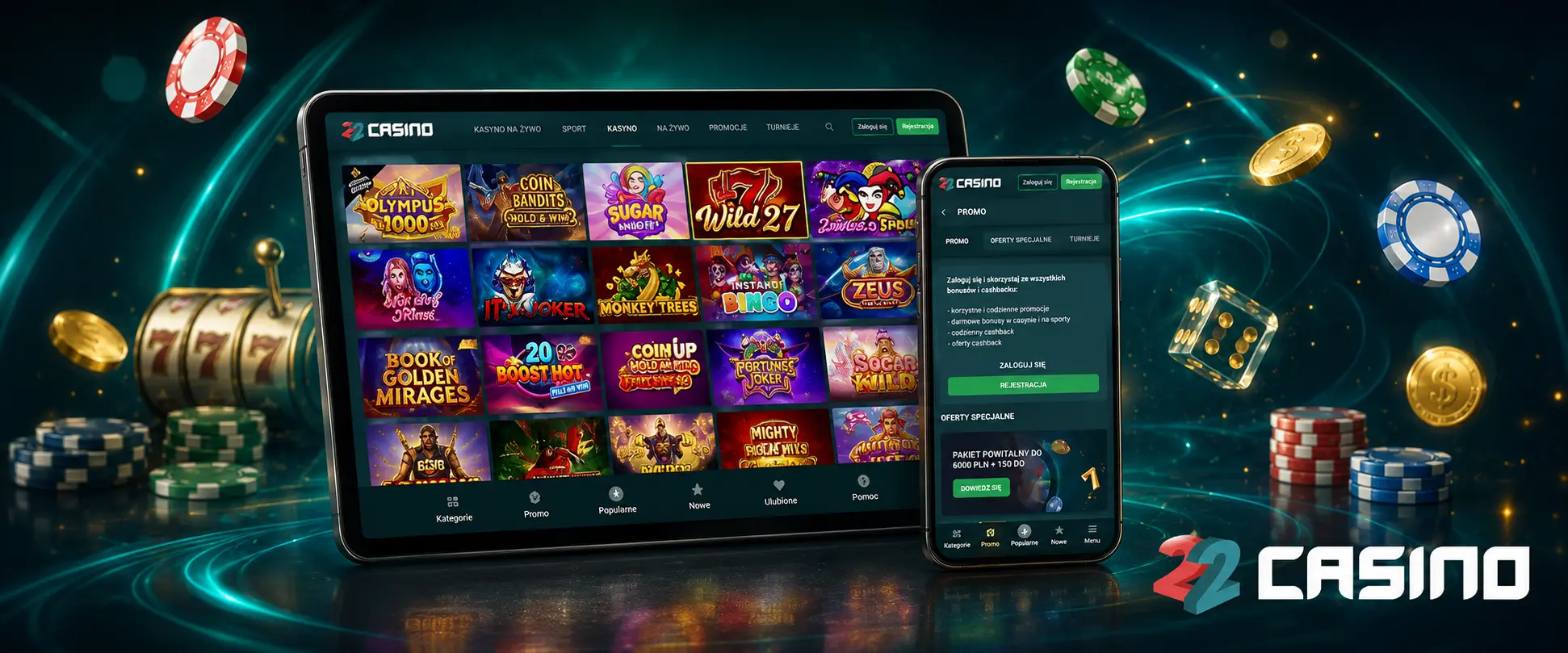 Cotygodniowe promocje dostępne w 22Casino