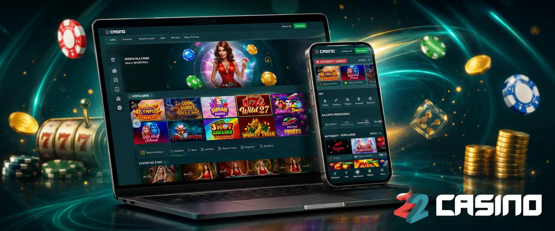Jak dołączyć do gier live w 22Casino?